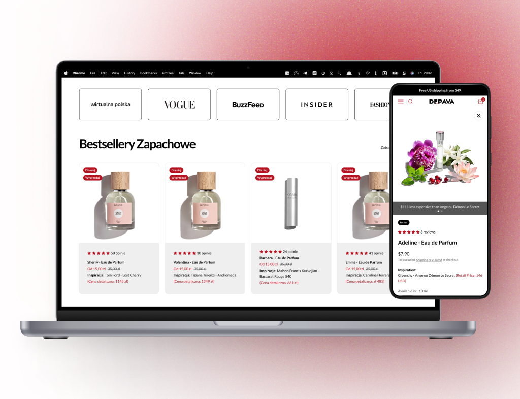 Depava Shopify store